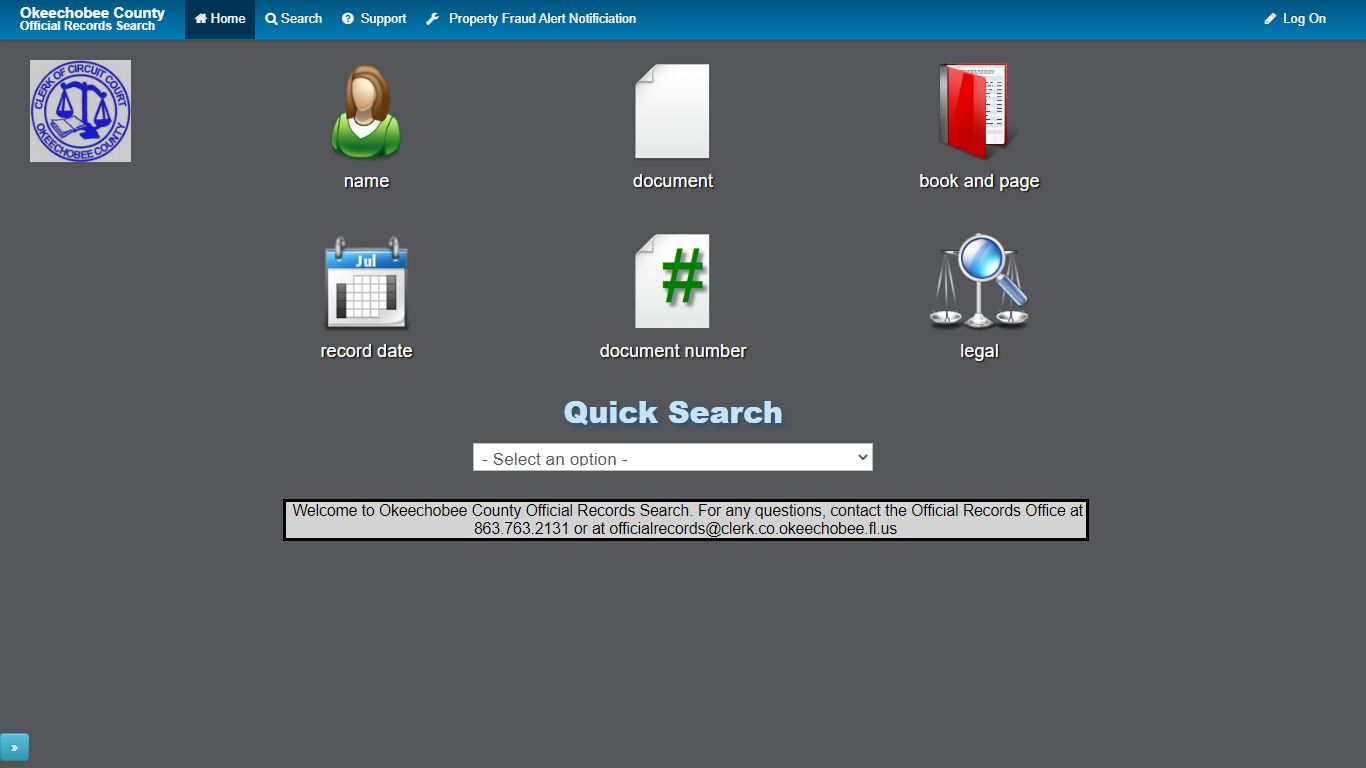 Landmark Web Official Records Search - Clerk of the ...